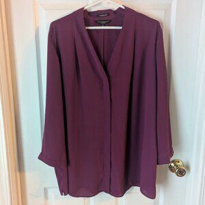 Caroline plum purple blouse - 2x